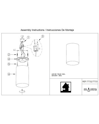 ***OFER/DES*** GLACIAR * FOCO LED MEDIANO 9W 4000K - IP44